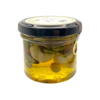 Мед с миксом орехов (кедровый орех, миндаль, кешью, фундук) Кудесникъ, ст.бан, 125 мл