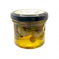Мед с миксом орехов (кедровый орех, миндаль, кешью, фундук) Кудесникъ, ст.бан, 125 мл