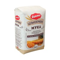 Мука пшеничная цельнозерновая Яшкино, 1 кг