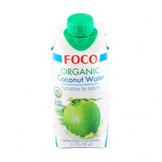 Кокосовая вода 100% органическая без сахара FOCO, 330 мл