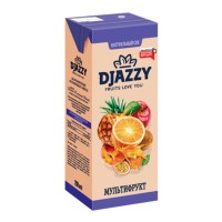 Сок мультифруктовый с мякотью без сахара Djazzy, 200 мл