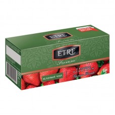 Чай зеленый Strawberry с клубникой ETRE, 25 пакетиков