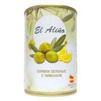 Оливки зеленые с лимоном El alino, 270 г