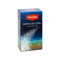 Соль морская йодированная помол №0 Atlantika, карт.кор, 500 г