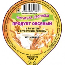 Продукт овсяный с йогуртом и проростками пшеницы Формула здоровья, 200 г