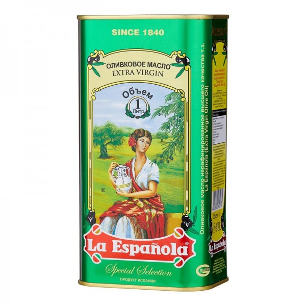Масло оливковое Extra Virgin нерафинированное La Espanola, ж.бан, 1 л