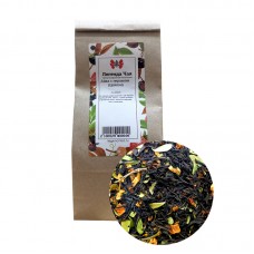 Чай черный Айва с персиком цейлонский листовой листовой с добавками, пакет, 100 г