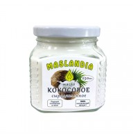 Масло кокосовое нерафинированное сыродавленное Maslandia, ст.бан, 250 мл