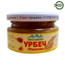 Урбеч (Урба) дагестанский из семян белого льна с медом Медолен ДИДО Сила Кавказа, ст.бан, 125 г