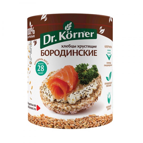 Хлебцы Бородинские хрустящие Dr. Korner, 100 г