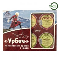 Подарочный набор урбечей из орехов с медом 6 вкусов, ДИДО Сила Кавказа, пл.бан, 6х30 г