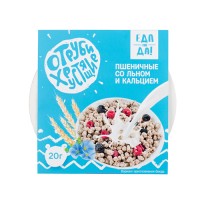 Отруби пшеничные со льном и кальцием хрустящие Еда на Да, 20 г