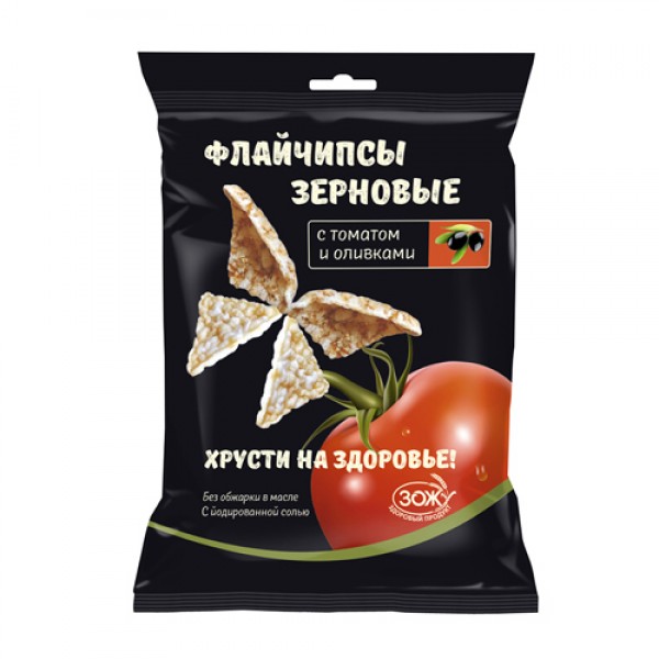 Флайчипсы с томатом и оливками зерновые Flychips, 40 г