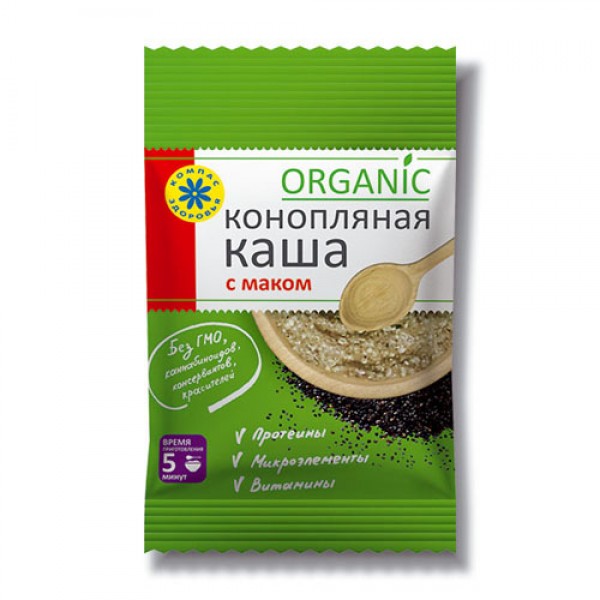 Каша Конопляная с маком Компас здоровья, 30 г