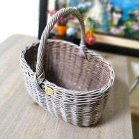 Корзина плетеная с ручкой ручной работы