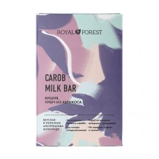 Шоколад Carob Milk Bar Вишня, урбеч абрикосовый Royal Forest, 50 г