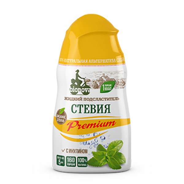 Жидкий столовый подсластитель Стевия Premium Bionova, 80 г