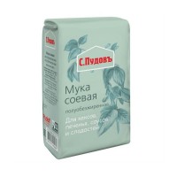 Мука соевая полуобезжиренная С.Пудовъ, 400 г