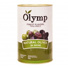Оливки зеленые с косточкой в рассоле 71-90 Olymp, ж.банка, 2.5 кг