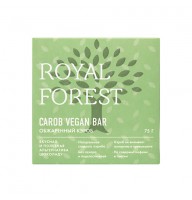 Шоколад Carob Vegan Bar Обжаренный кэроб Royal Forest, 75 г