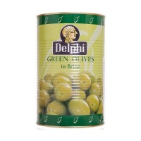 Оливки зеленые с косточкой в рассоле 70-90 Delphi, ж.банка, 2.5 кг