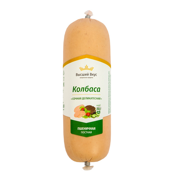 Колбаса пшеничная сочная Деликатесная Высший вкус, 400 г