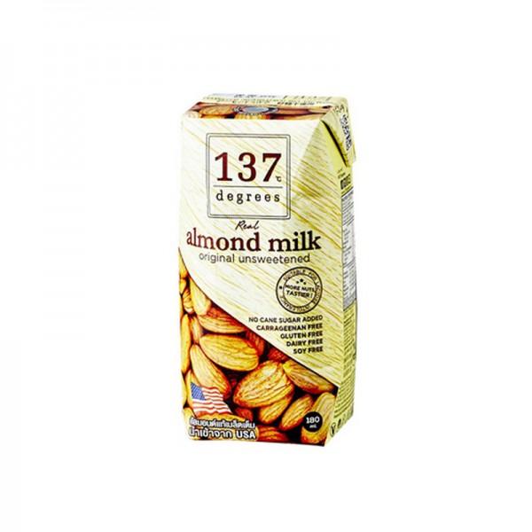 Молоко миндальное без сахара, обогащенное витаминами и кальцием 137 Degrees, 180 мл