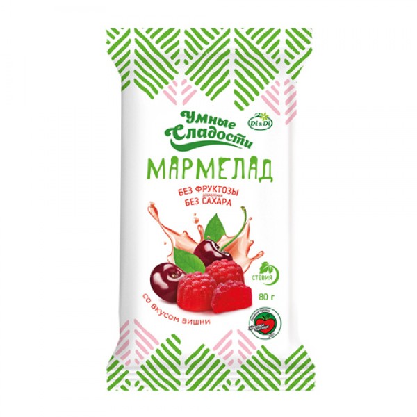 Мармелад желейно-формовой со вкусом вишни Умные сладости, 80 г