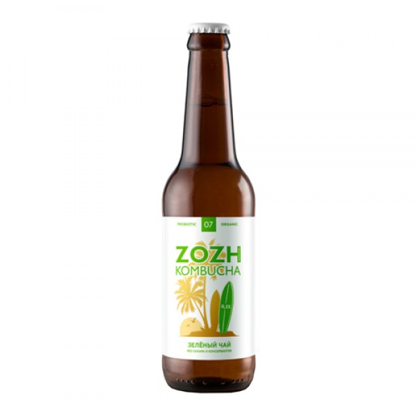 Комбуча Зеленый чай без сахара Zozh kombucha, 330 мл