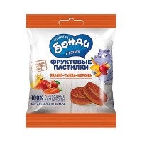 Фруктовые пастилки Яблоко - тыква - морковь Бегемотик Бонди, 30 г