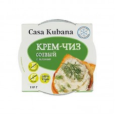 Крем-чиз соевый с зеленью на основе растительных белков Casa Kubana, 110 г
