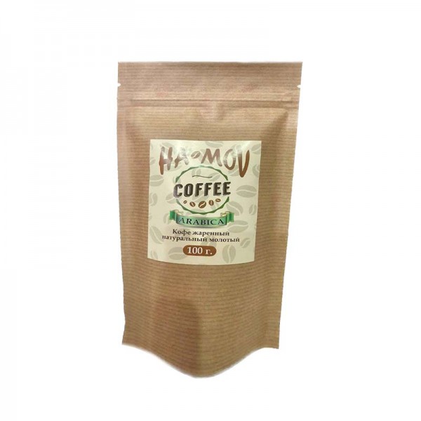 Кофе ARABICA жареный натуральный молотый HAMOV, крафт.пакет, 100 г
