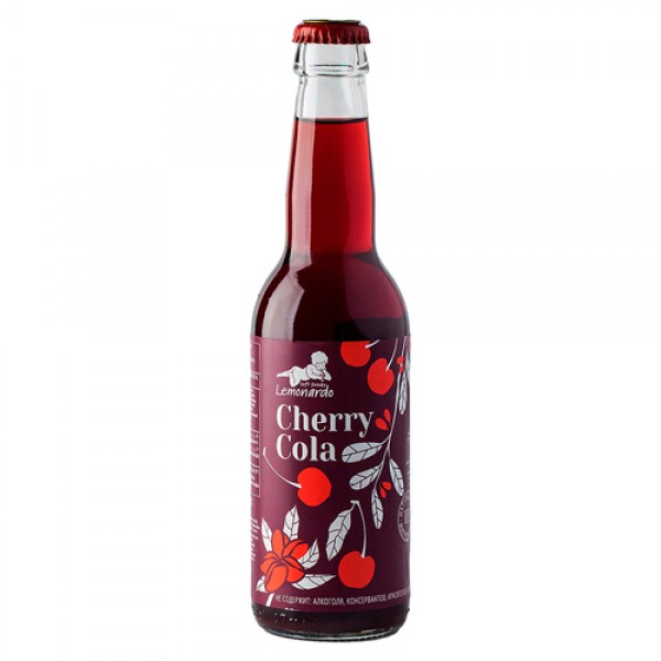 Лимонад без сахара Cherry Cola Вишневая кола Lemonardo ст.бут, 330 мл