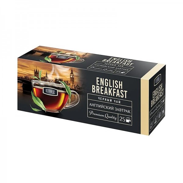 Чай черный Английский завтрак ETRE, 25 пакетиков