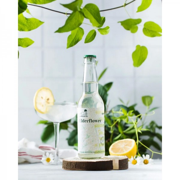 Лимонад без сахара Elderflower Light из цветов бузины со стевией Lemonardo, ст.бут, 330 мл