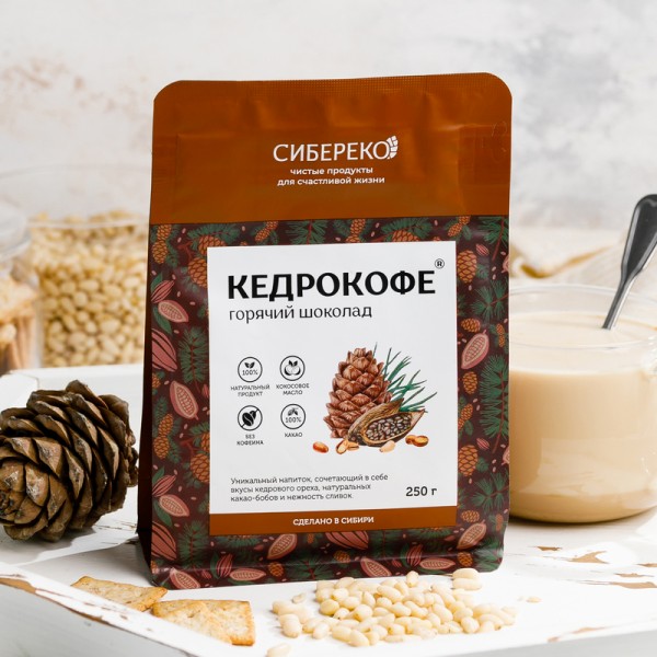 Кедрокофе Горячий шоколад СИБЕРЕКО, 250 г