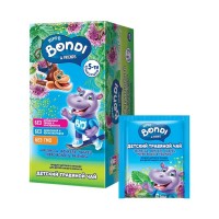 Травяной чай детский Мелисса-фенхель-чабрец с 5-ти месяцев Hippo Bondi & friends, 25 пакетиков, 25 г