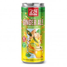 Лимонад Имбирный эль Ginger ale среднегазированный с соком без сахара 28 seeds, 330 мл