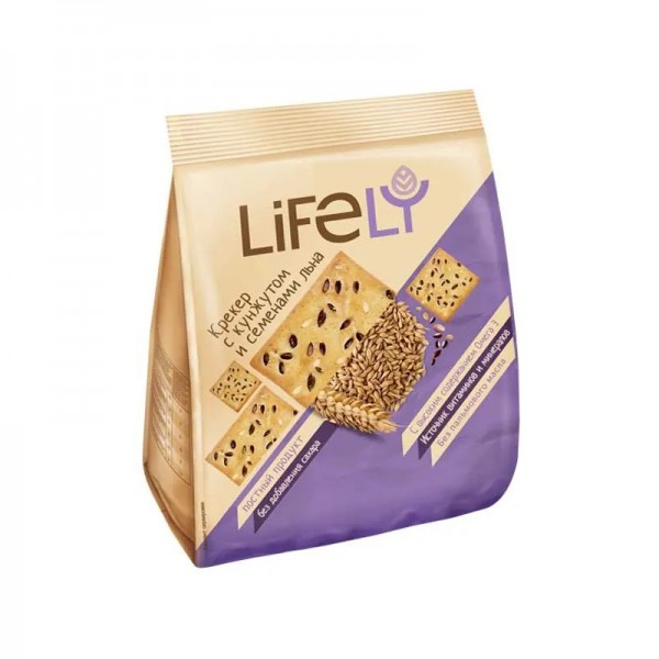 Крекер с кунжутом и семенами льна LifeLy, 180 г