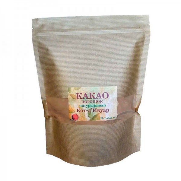 Какао-порошок натуральный Кот-д'Ивуар БиоТочка, 500 г