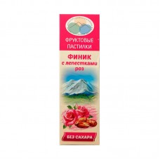 Фруктовые пастилки Без сахара Финик с лепестками роз Полезные сладости курорта, 65 г