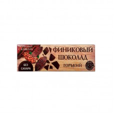 Батончик Финиковый шоколад горький без сахара Полезные сладости курорта, карт.кор, 50 г