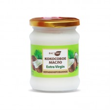 Масло кокосовое нерафинированное 100% Extra virgin Вастэко, 230 мл