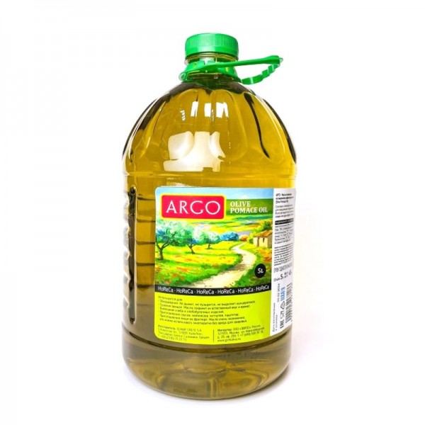 Масло оливковое рафинированное с доб. нераф. Греция Argo, пл.бут, 5 л