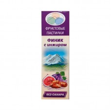 Фруктовые пастилки Без сахара Финик с инжиром Полезные сладости курорта, 65 г