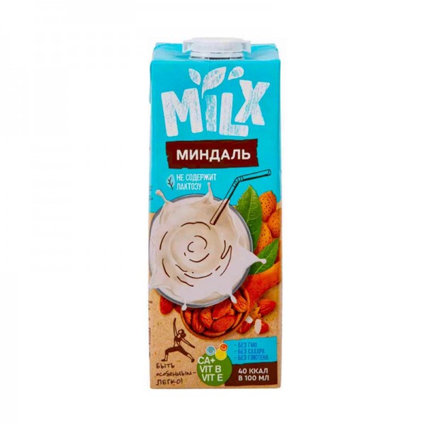 Напиток Миндаль молоко растительное без сахара Milx 2,5%, 1 л