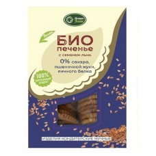 Печенье БИО с семенами льна без сахара Green Злак, 150 г