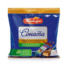 Конфеты вафельные без сахара Соната в молочном шоколаде Победа, 150 г
