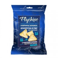 Флайчипсы безглютеновые кукурузно-рисовые с солью Flychips, 40 г