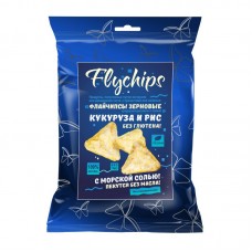 Флайчипсы безглютеновые кукурузно-рисовые с солью Flychips, 40 г